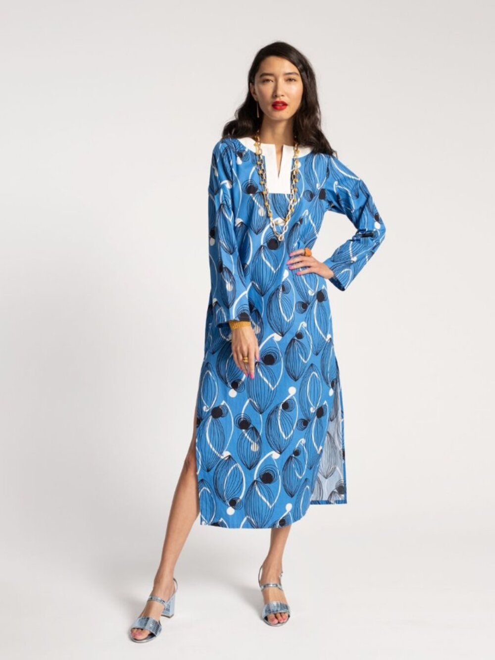 Frances Valentine KITT Abstract Print Caftan - S